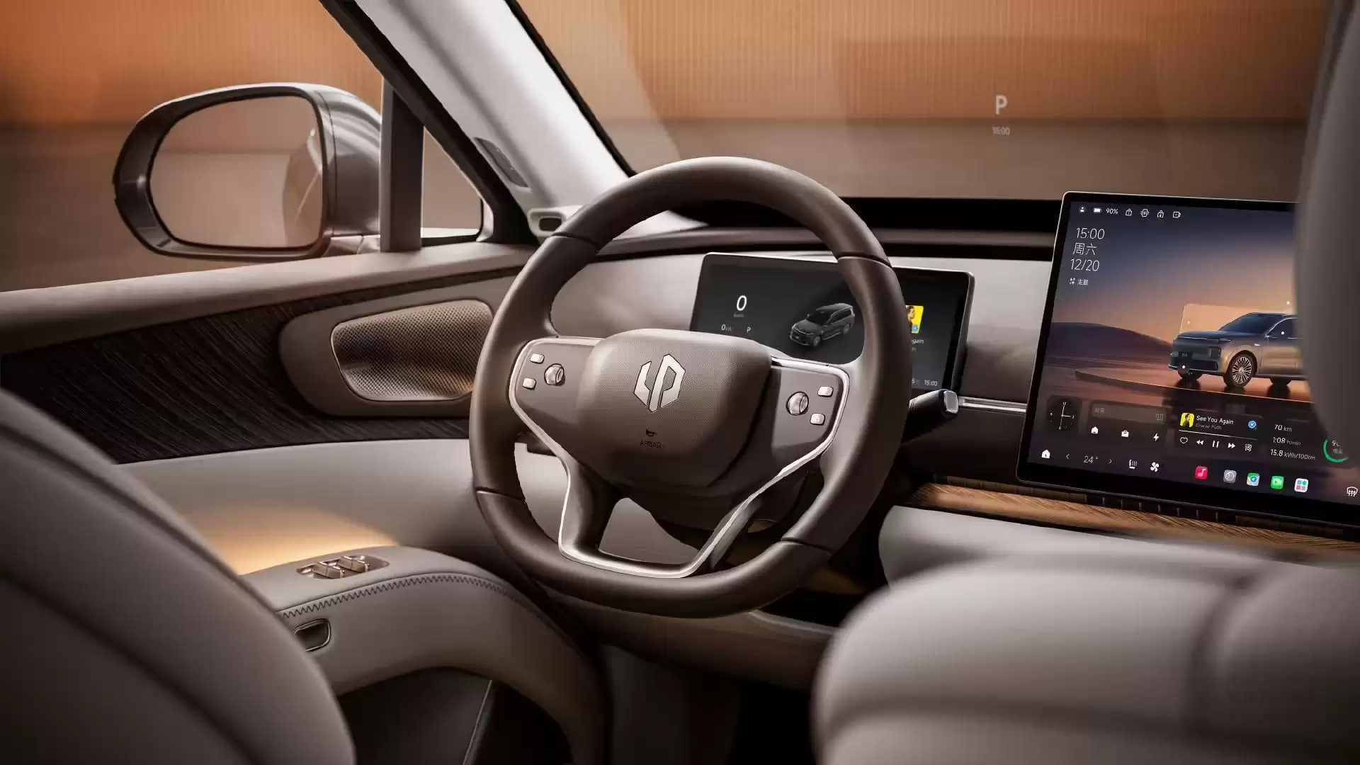 零跑D19内饰细节公开：三排全景视窗+双扶手