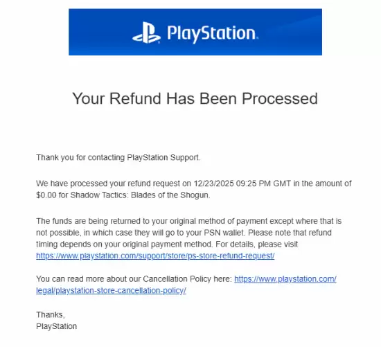 PS4游戏免费领取风波后续：玩家获0元退款引争议