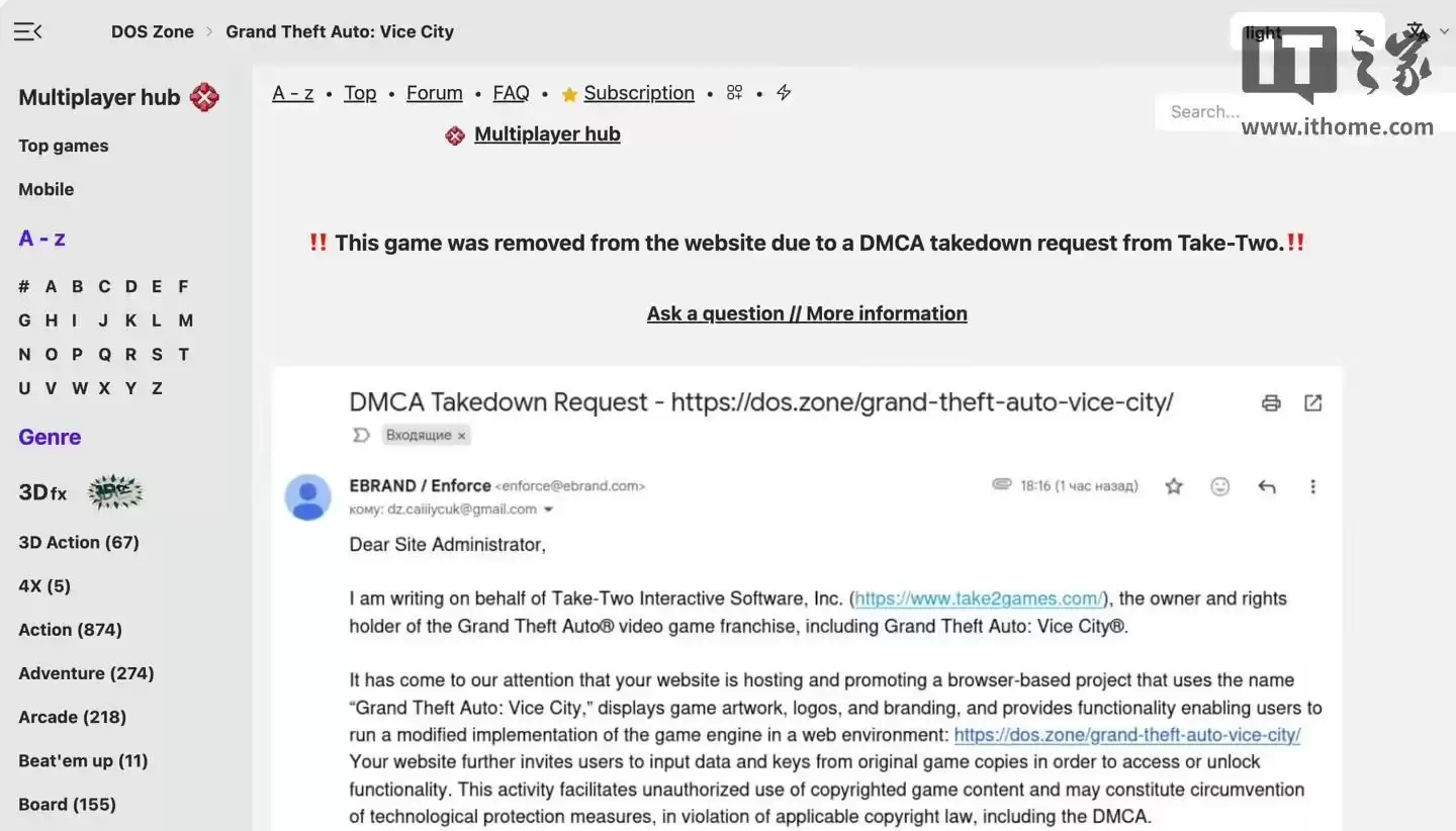 Take-Two官方出手,高手制作《GTA:罪恶都市》网页版项目遭下架