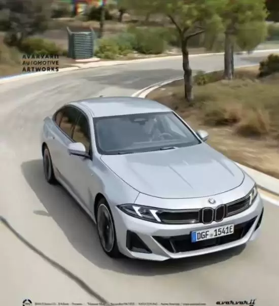 全新宝马5系预想图曝光:设计微调内饰大改