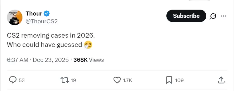 2026年CS2重磅变革！武器箱彻底退役，终端机礼包登场，V社暗藏监管避嫌玄机！