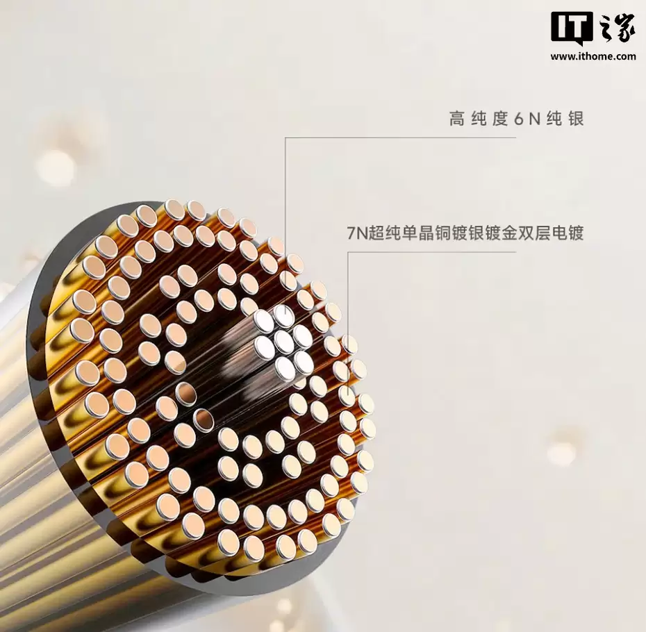 NICEHCK 原道推出旗舰 Hi-Fi 耳机线材“炫”:18.6AWG 线径、OFC 镀金精密金属套件,1999 元