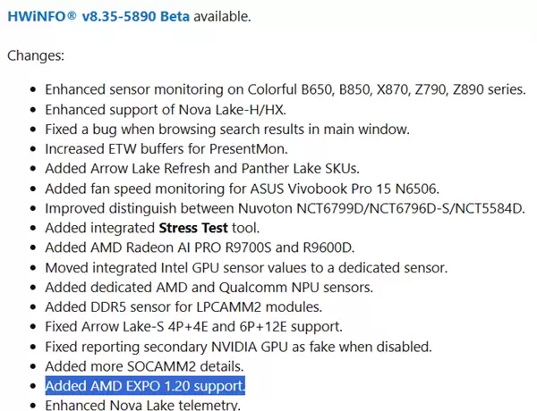 HWiNFO%E6%9B%B4%E6%96%B0%E6%94%AF%E6%8C%81AMD+EXPO+1.20%EF%BC%8C%E9%A2%84%E7%A4%BA%E9%94%90%E9%BE%999000G%E4%B8%8EZen6%E5%86%85%E5%AD%98%E6%96%B0%E7%BA%AA%E5%85%83