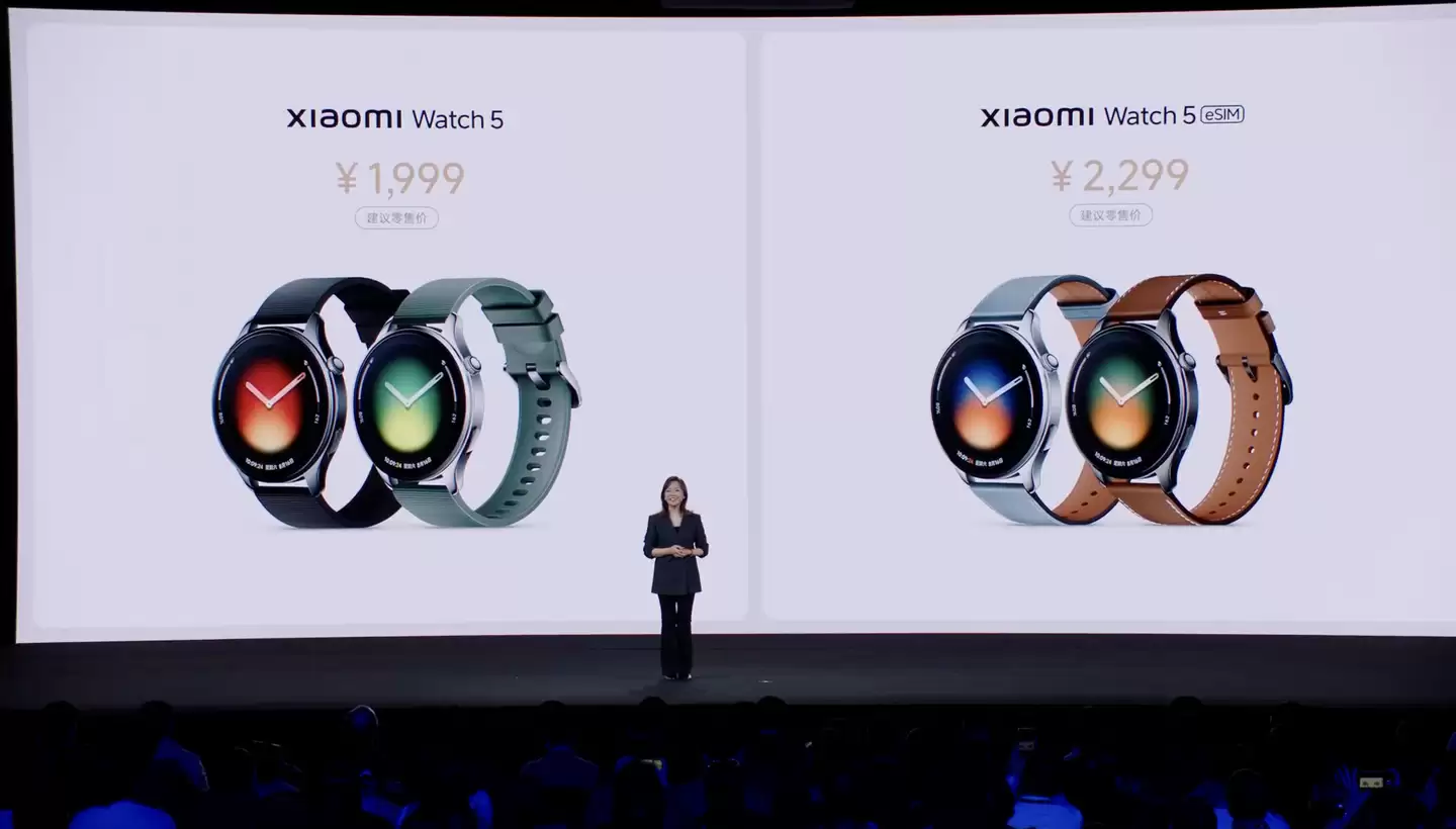 1999 元起小米手表 5 发布：双芯双系统、ECG 心电 + 首发 EMG 肌电信号传感器、提供 eSIM