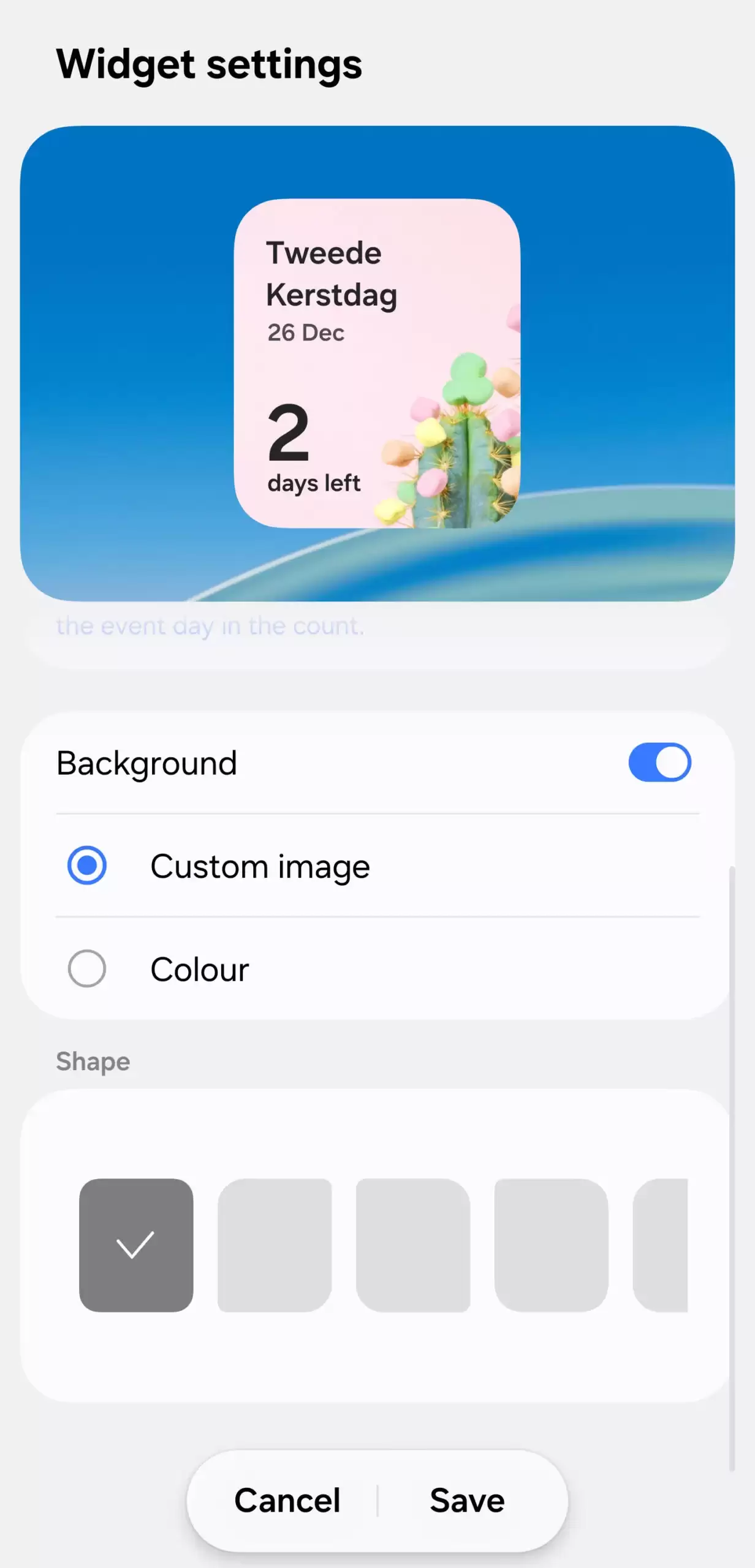 三星 One UI 8.5 日历更新，AI 自动为倒计时小部件生成背景图