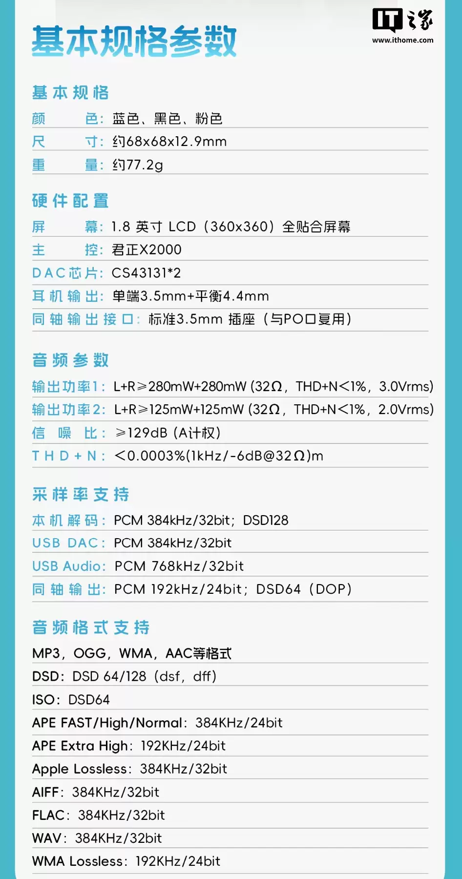 499 元飞傲雪漫天 DISC 便携播放器今日首销：仿 CD 机外观，3.5mm+4.4mm 耳机接口