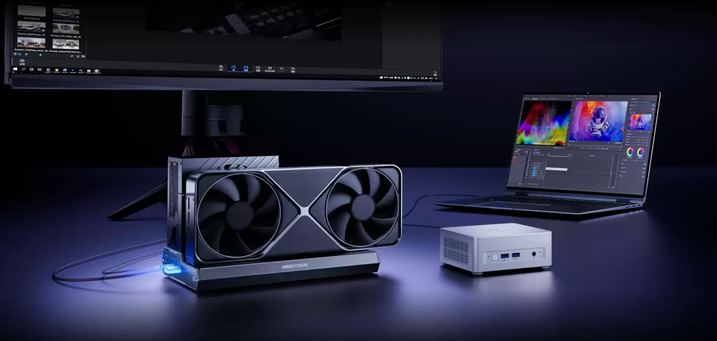 铭凡 DEG2 显卡坞发布：开放式设计，内置 OCuLink、雷电 5、M.2 2280 硬盘槽