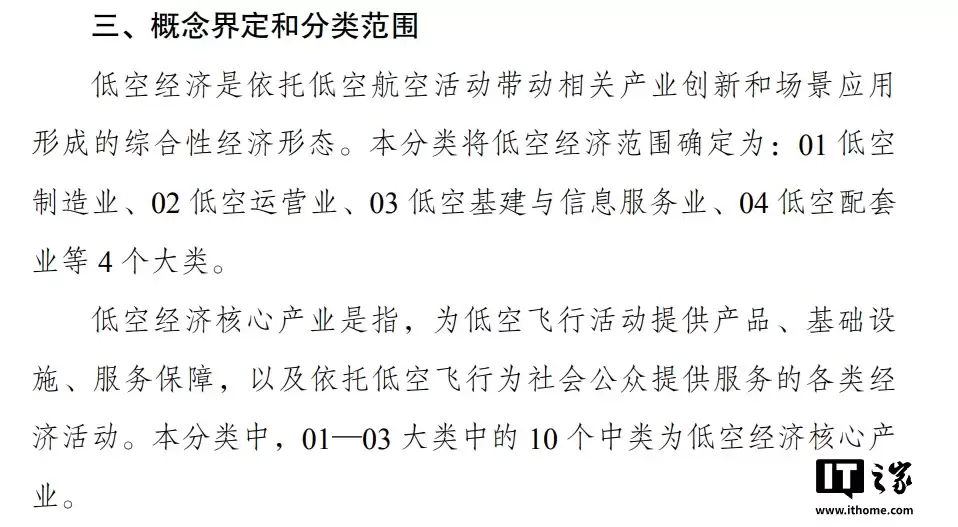 我国印发《低空经济统计分类(试行)》:含4大类65小类、核心产业被精准“圈定”