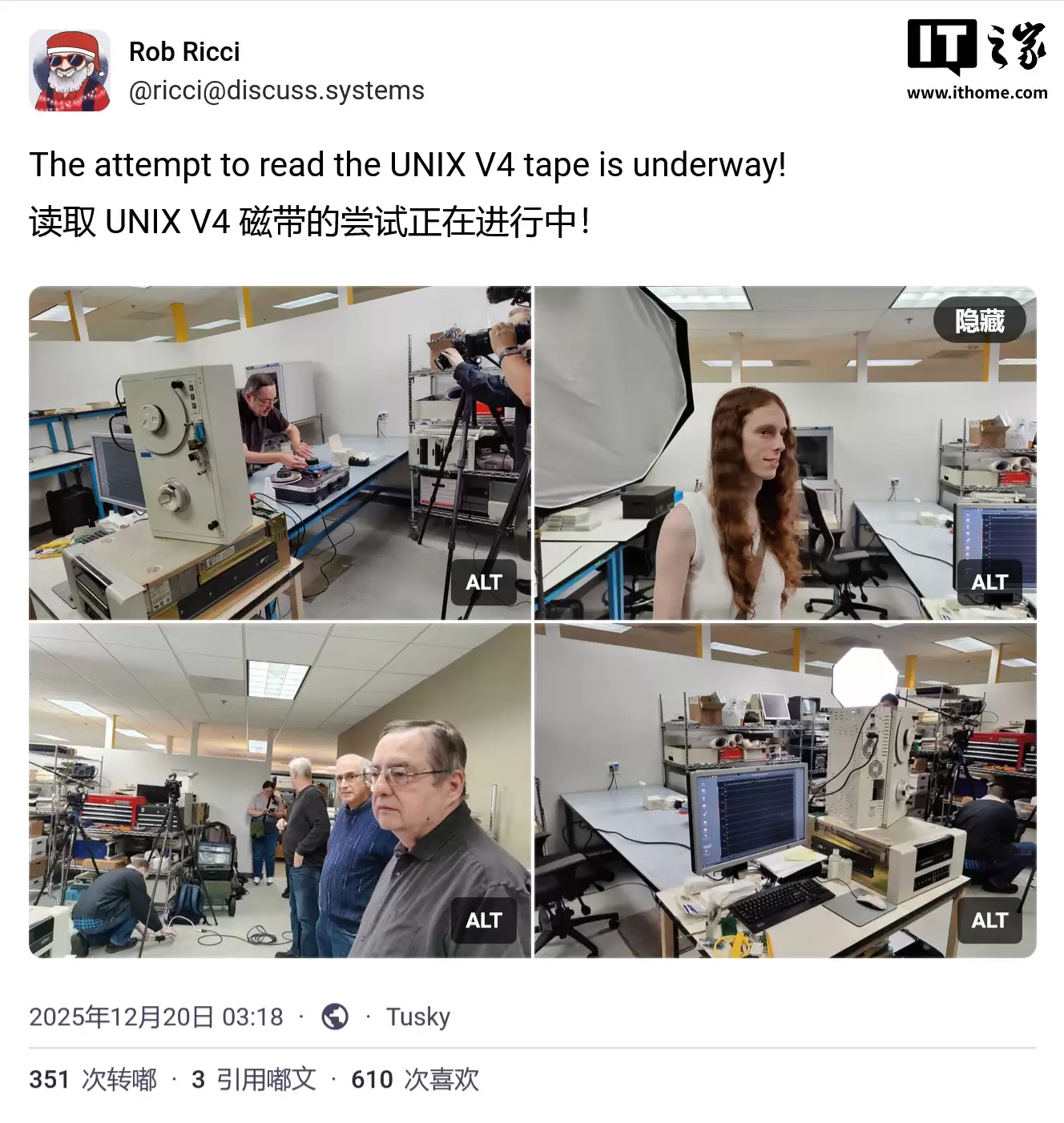 已知全球唯一:52年历史鼻祖级C语言系统Unix v4被成功恢复