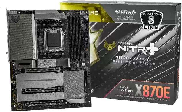 蓝宝石发布首款X870E主板：NITRO+氮动X870EA PhantomLink，售价2399元