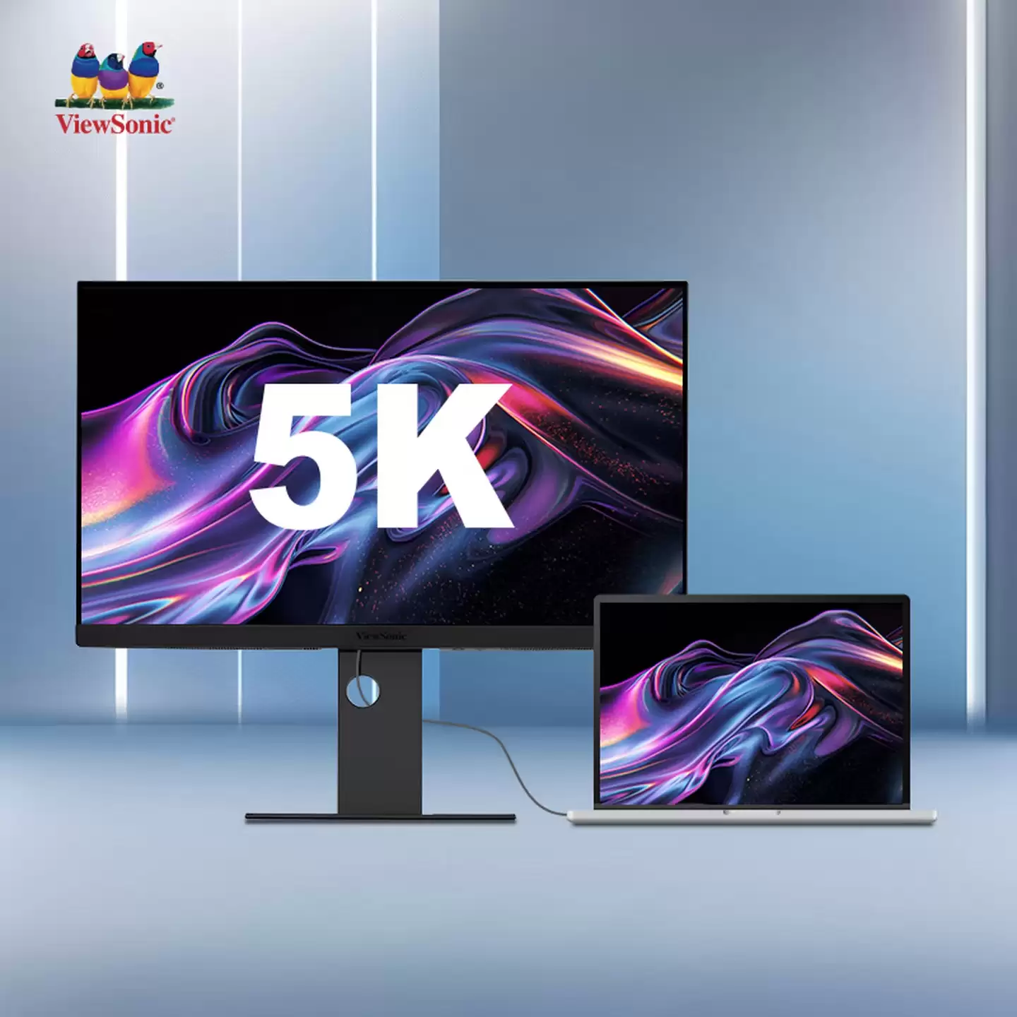 优派推出 8999 元 27 英寸 5K 75Hz 专业显示器:双雷电 4 接口,适配苹果 Mac 生态