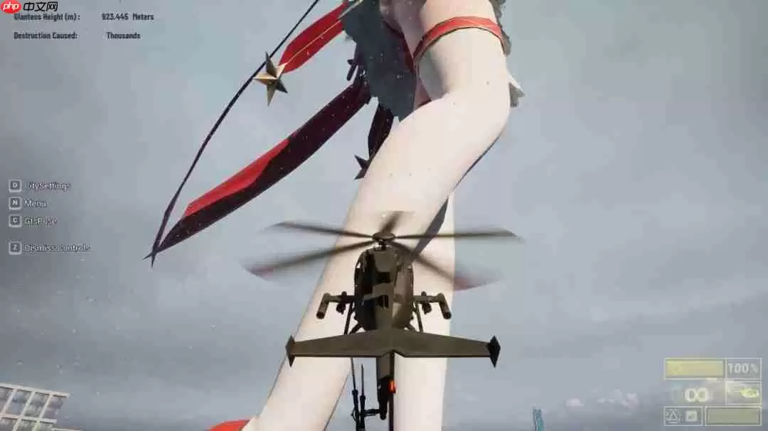 《女巨人游乐园》更新圣诞造型 白袜红高跟践踏城市