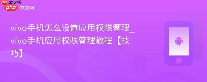 vivo手机怎么设置应用权限管理_vivo手机应用权限管理教程【技巧】