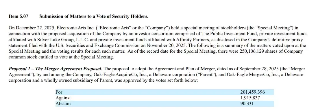 99% 股东支持沙特基金 550 亿美元收购案,40 余年游戏巨头 EA 即将私有化