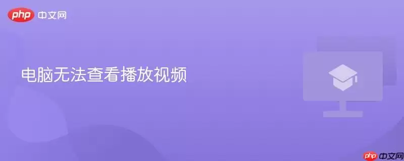 电脑无法查看播放视频