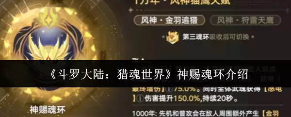 《斗罗大陆:猎魂世界》神赐魂环介绍