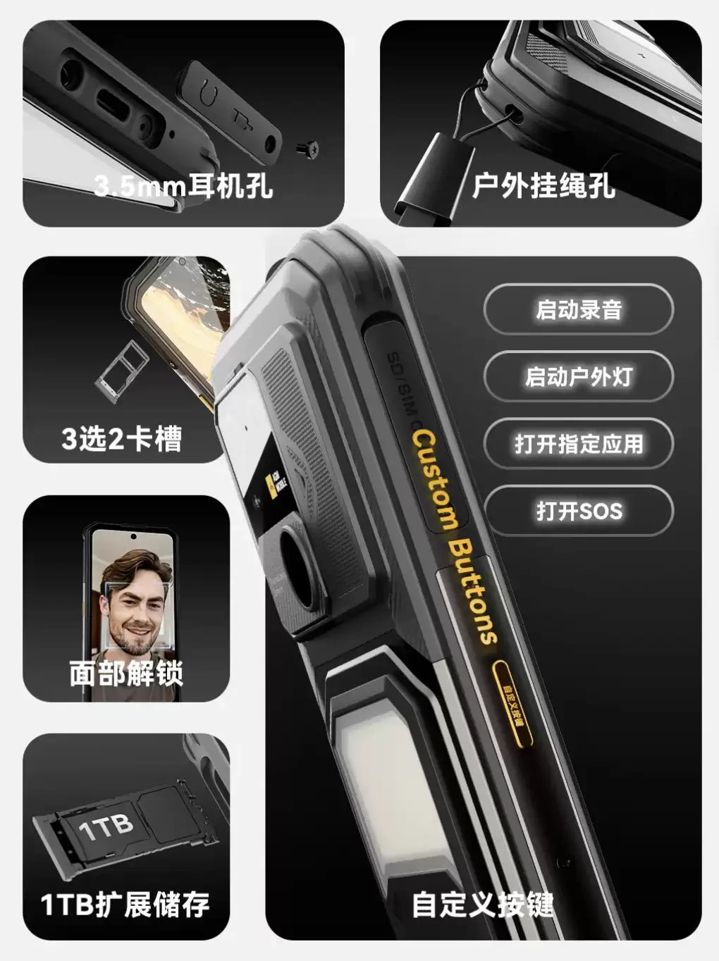 AGM G3 / Pro 三防手机发布:293 流明户外灯、5W 116 分贝扬声器、可选红外热成像,2999 元起