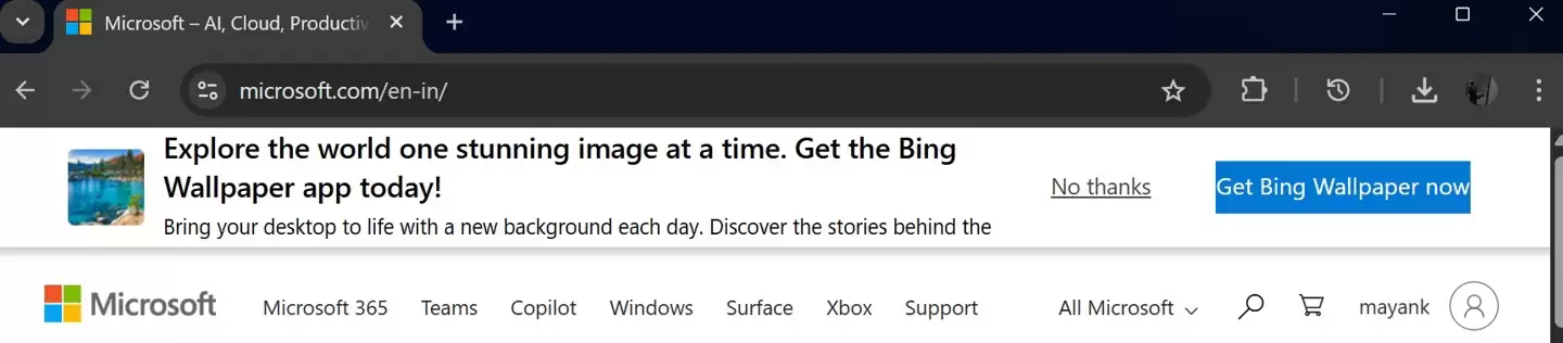 Win11 用户反馈微软 Bing 壁纸应用“小动作”,点下桌面自动跳转必应网站