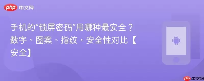 手机的“锁屏密码”用哪种最安全?数字、图案、指纹,安全性对比【安全】