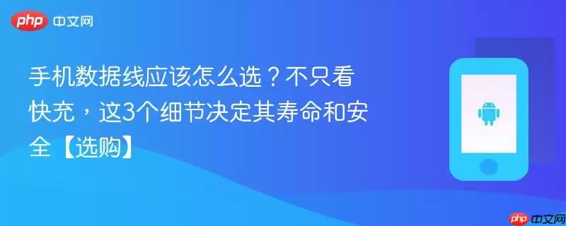 手机数据线应该怎么选？不只看快充，这3个细节决定其寿命和安全【选购】