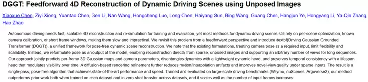 清华赵昊最新力作：0.4 秒完成4D高斯重建，自驾仿真新SOTA丨GAIR 2025