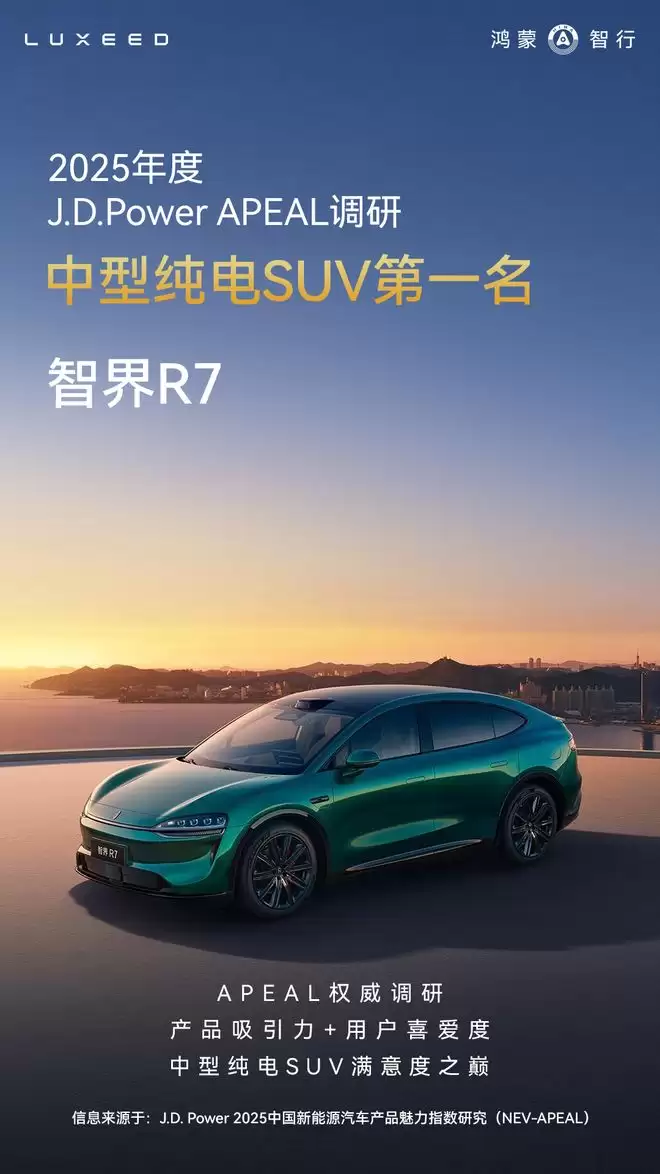 多奖项加冕，智界R7重新定义高端智能电动汽车