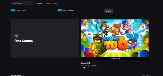 Epic 2026年1月免费送气球塔防6