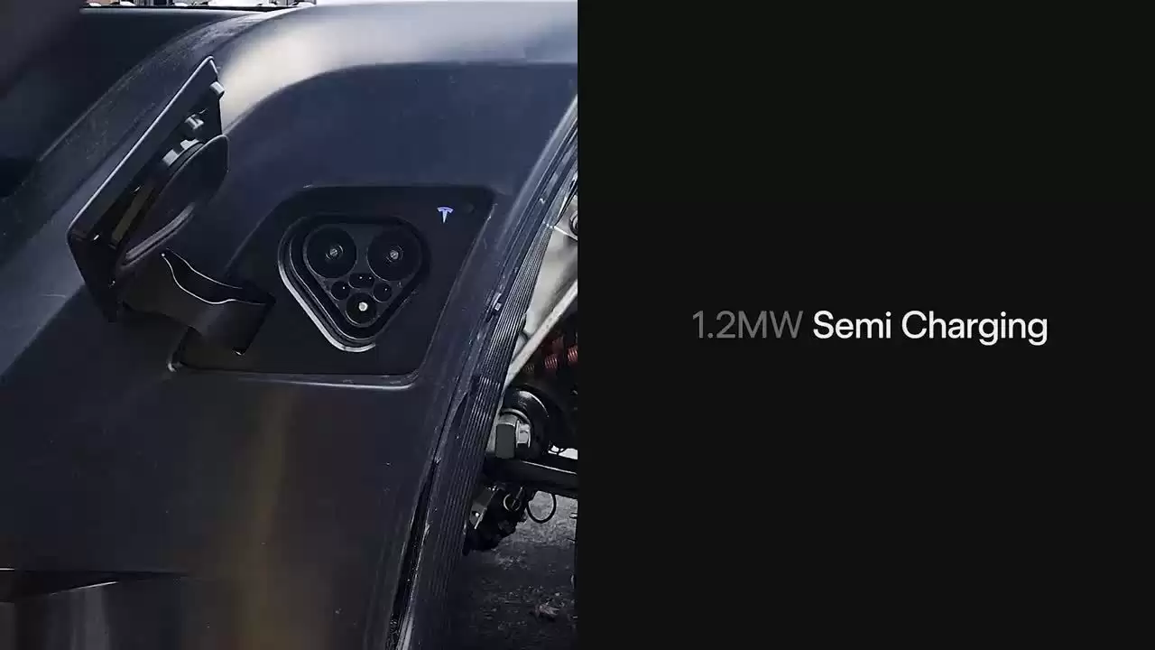 特斯拉Semi电动卡车充电视频流出:1.2 MW极速补能