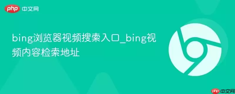 bing浏览器视频搜索入口_bing视频内容检索地址