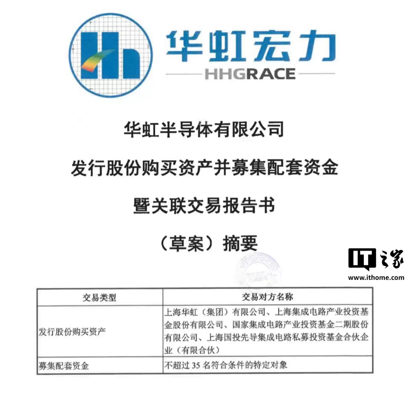 华虹半导体拟斥资 82.68 亿元收购华力微 97.4988% 股权
