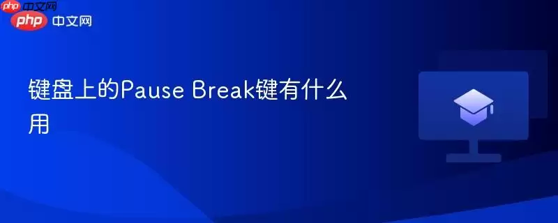 键盘上的Pause Break键有什么用