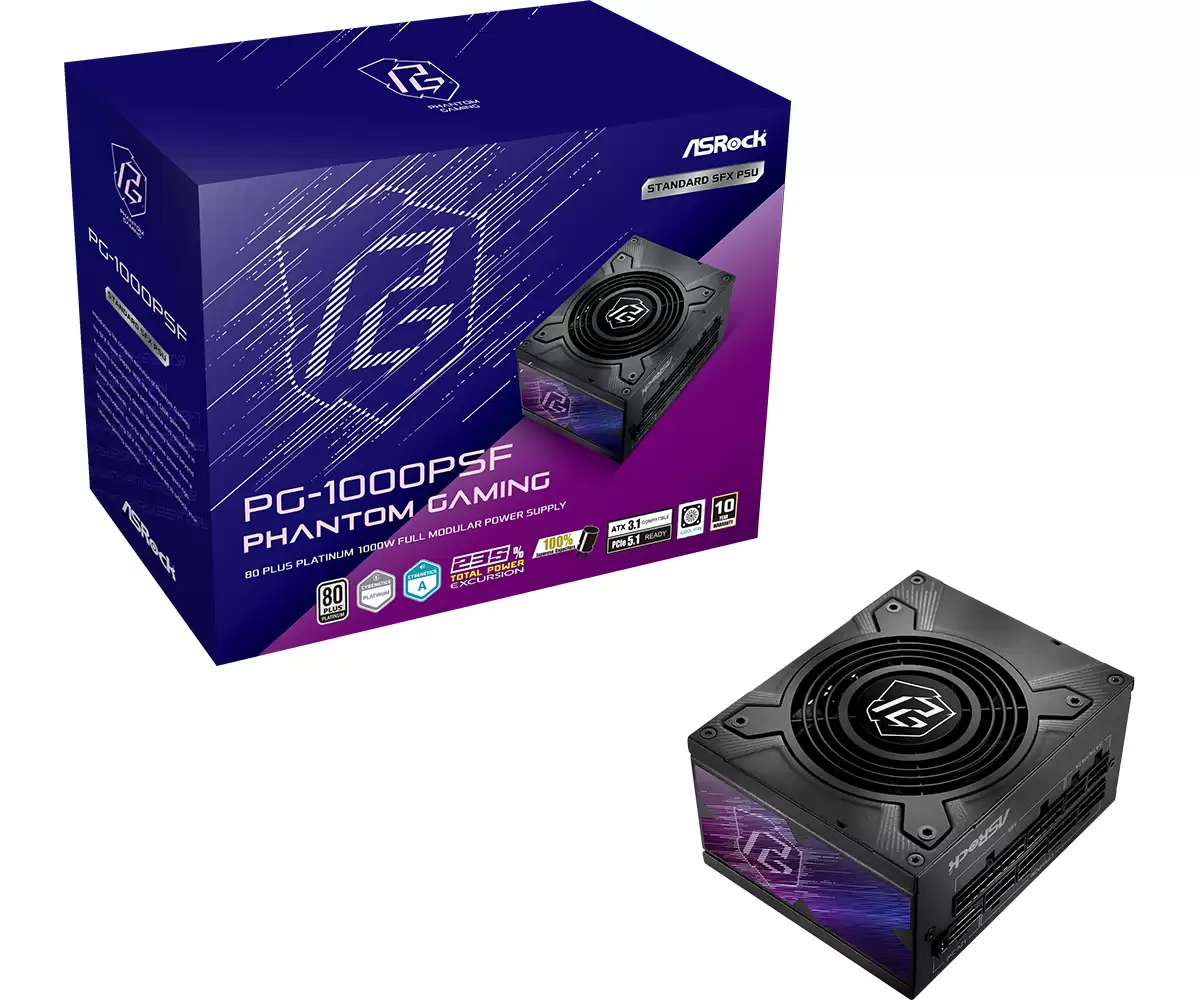 华擎发布幻影电竞PG-PSF电源,支持ATX 3.1高功率小尺寸设计