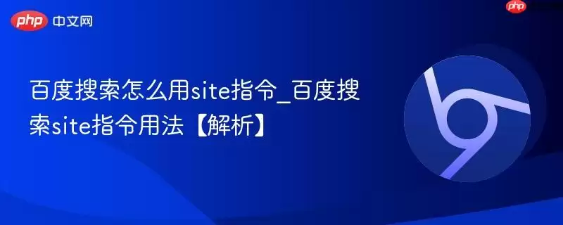 百度搜索怎么用site指令_百度搜索site指令用法【解析】