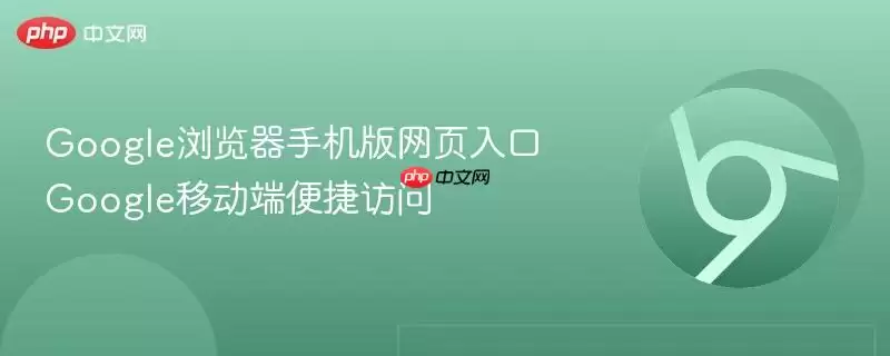 Google浏览器手机版网页入口 Google移动端便捷访问