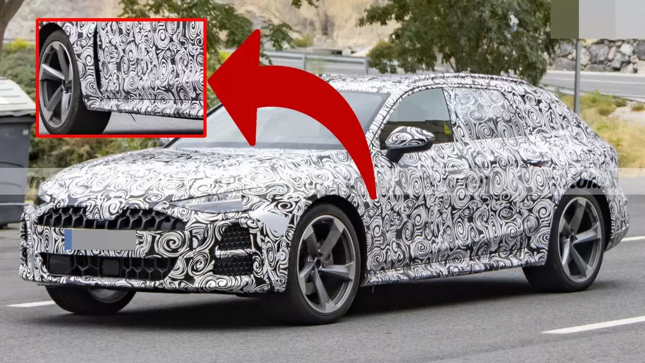 全新奥迪A6 Allroad插混旅行车伪装车现身，带有RS 6前翼子板通风口