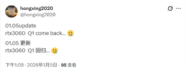 一代神卡重出江湖！NVIDIA要重启RTX 3060供应