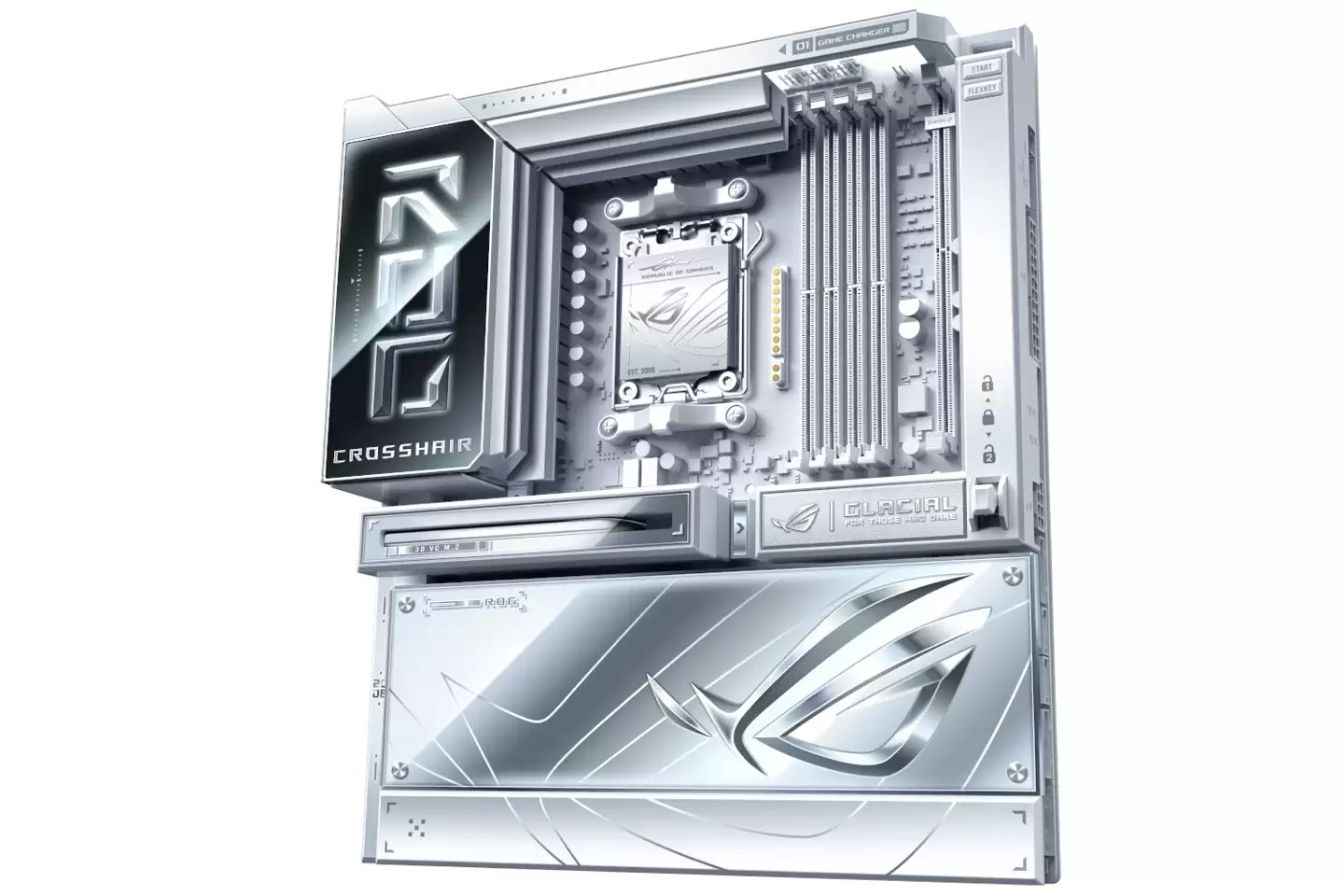 华硕ROG CROSSHAIR X870E GLACIAL主板亮相