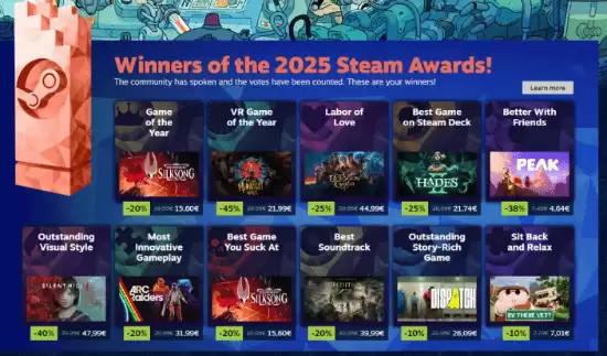 博德之门3Steam爱的付出奖，玩家热议实至名归？