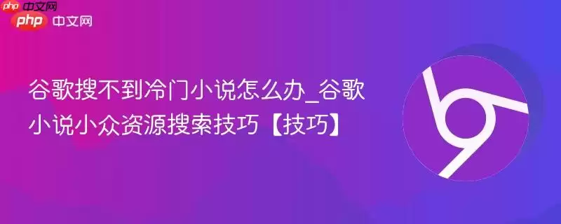 谷歌搜不到冷门小说怎么办_谷歌小说小众资源搜索技巧【技巧】