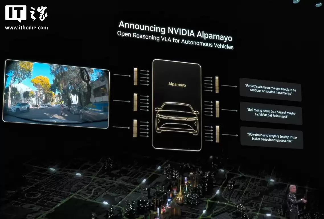 英伟达黄仁勋推出 Alpamayo 1 开源模型:增强复杂自动驾驶场景下 AI 决策能力