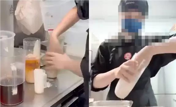 霸王茶姬“手打”视频冲上热搜 涉事店员：玩梗模仿印度街头饮料