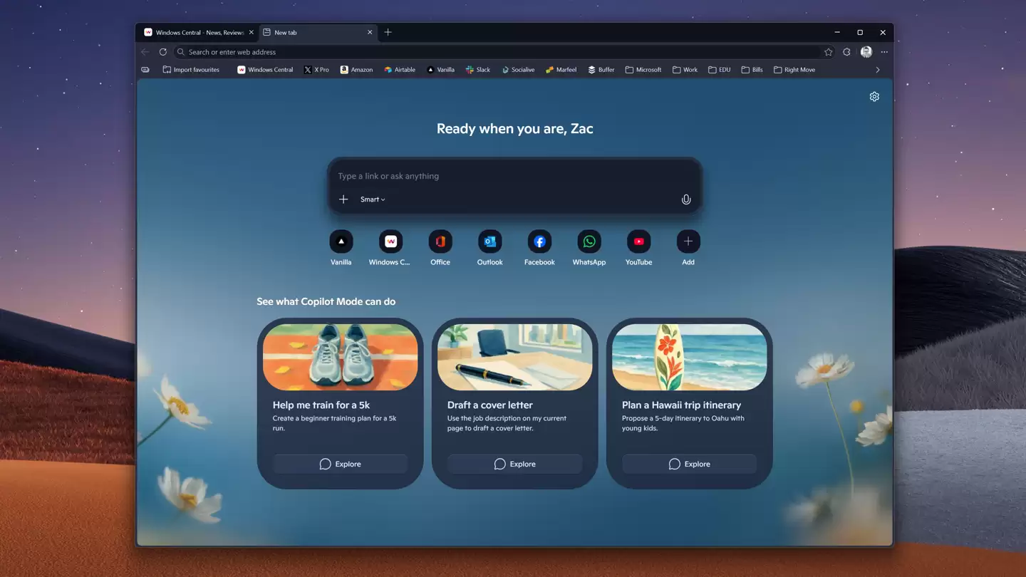Dev / Canary 版微软 Edge 浏览器正测试新 AI 界面：圆润边角、凸现对话体验