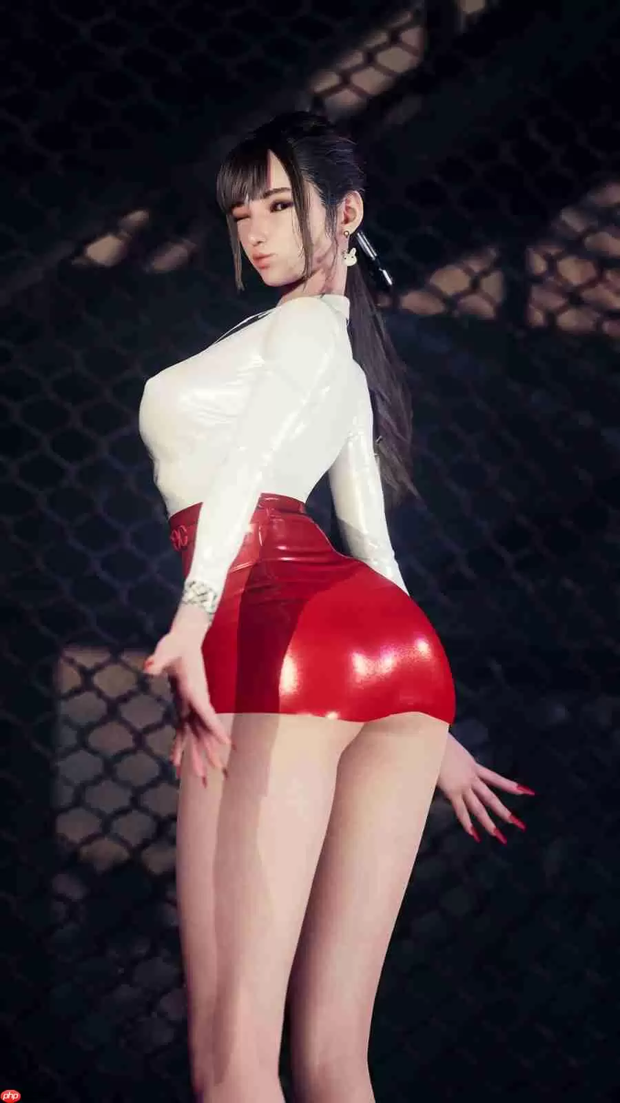 粉色连体服翘臀超性感!国外博主《剑星》伊芙全3D图