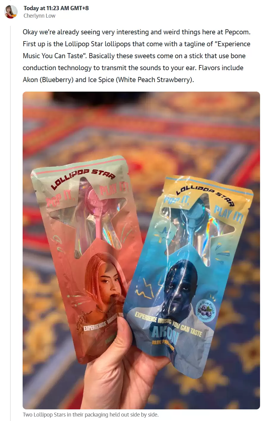 Lollipop Star亮相CES：可食用骨传导音响引热议