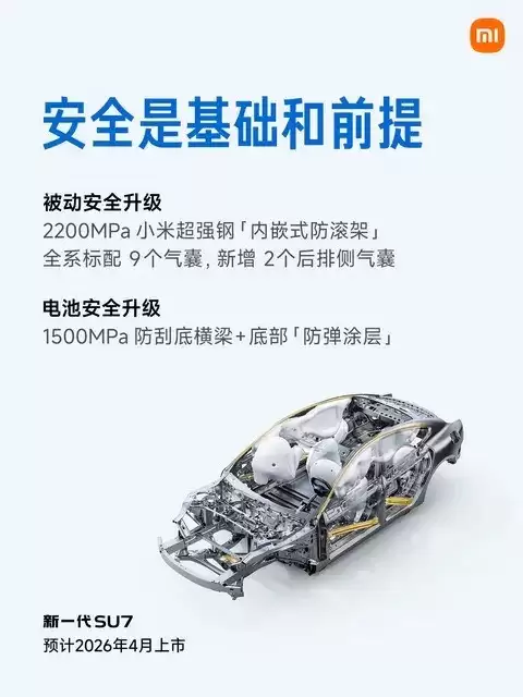 SU7新款首发:22.99万起售,标配激光雷达+800V平台