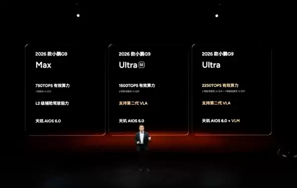 24.88万元起!2026款小鹏G9发布:标配图灵AI芯片