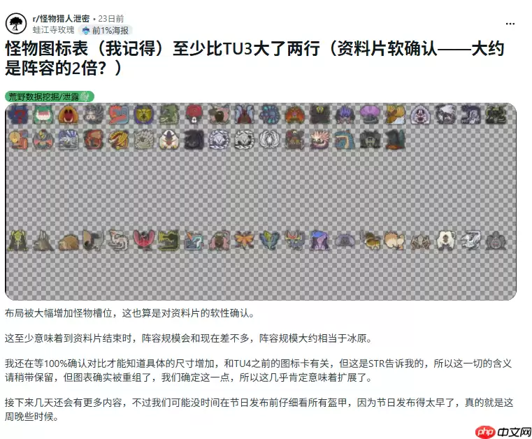 《怪物猎人：荒野》DLC解包：新增怪物数量或持平《冰原》！