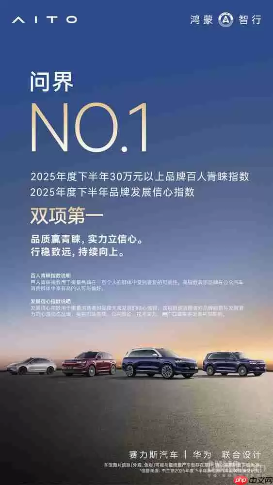 问界连续三期荣膺品牌发展信心指数第一 特斯拉排第二