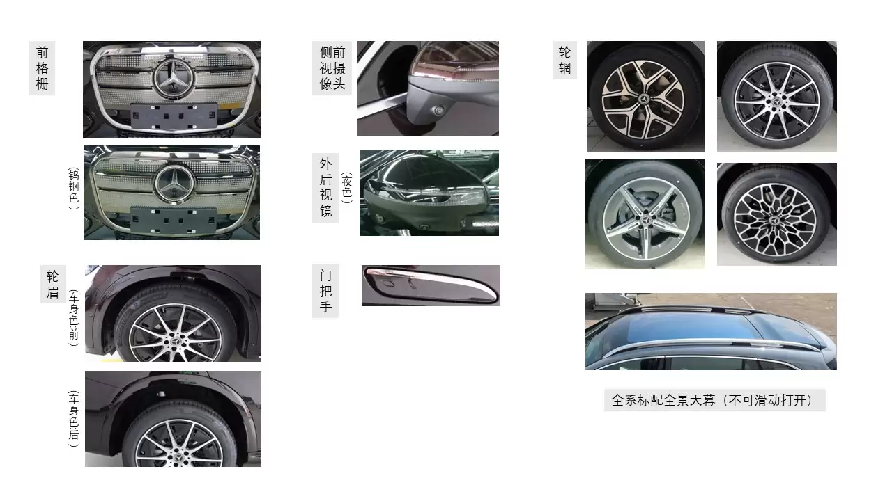 北京奔驰全新纯电 GLC 申报：大尺寸盾形格栅吸睛，国产专属加长轴距