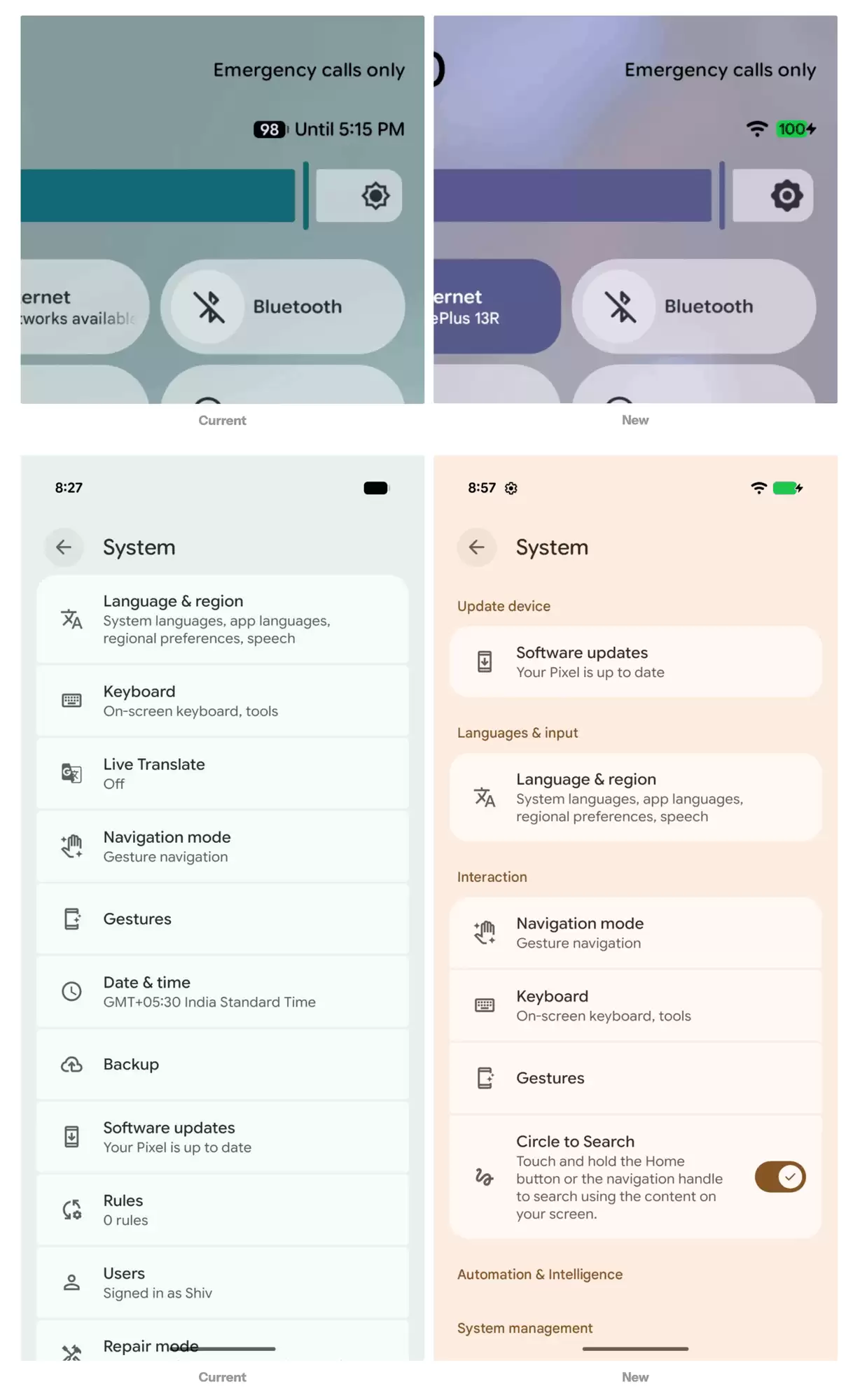 谷歌推Android Canary 2601：跨平台快传、新UI亮相